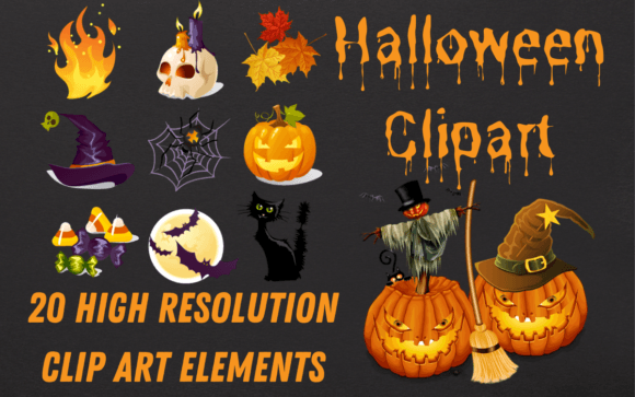 Download Halloween Clip Art Collection Vol 1 - Clip art Collection