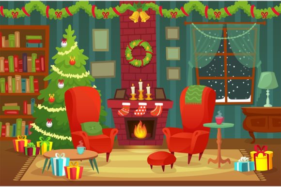 Download Decorated Christmas Room - Premium Resources